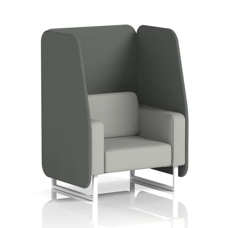 Brixworth Open Booth With White Legs in Two Tone