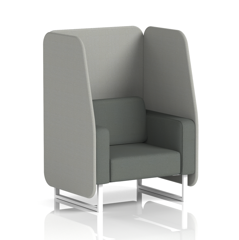 Brixworth Open Booth With White Legs in Two Tone