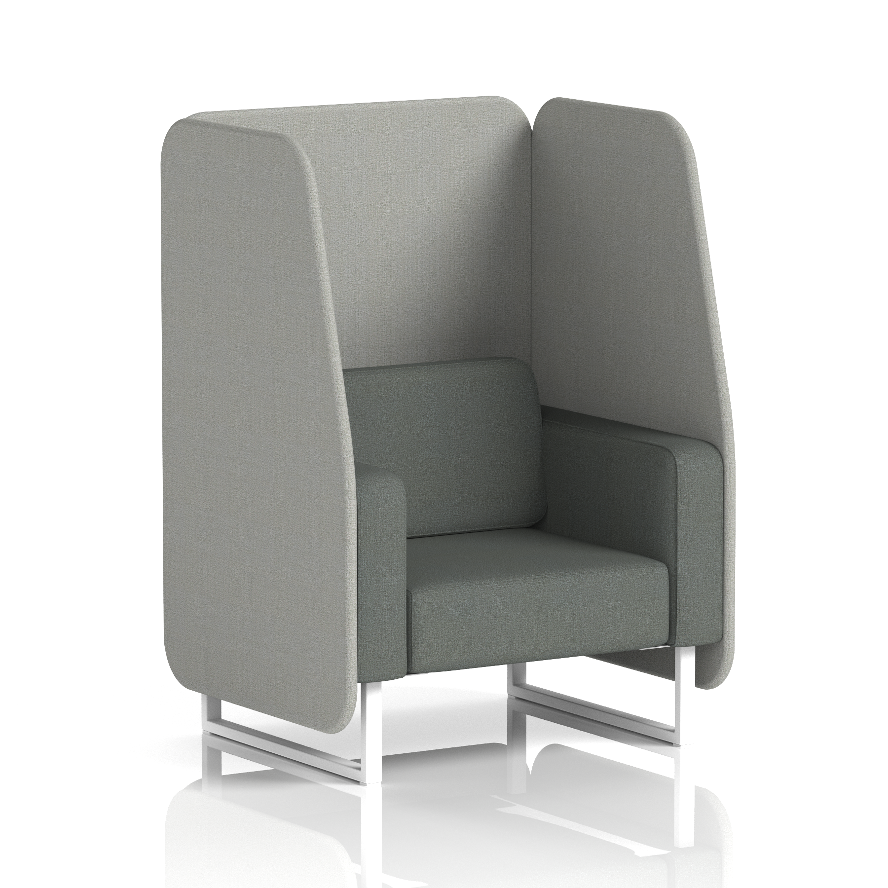 Brixworth Open Booth With White Legs in Two Tone