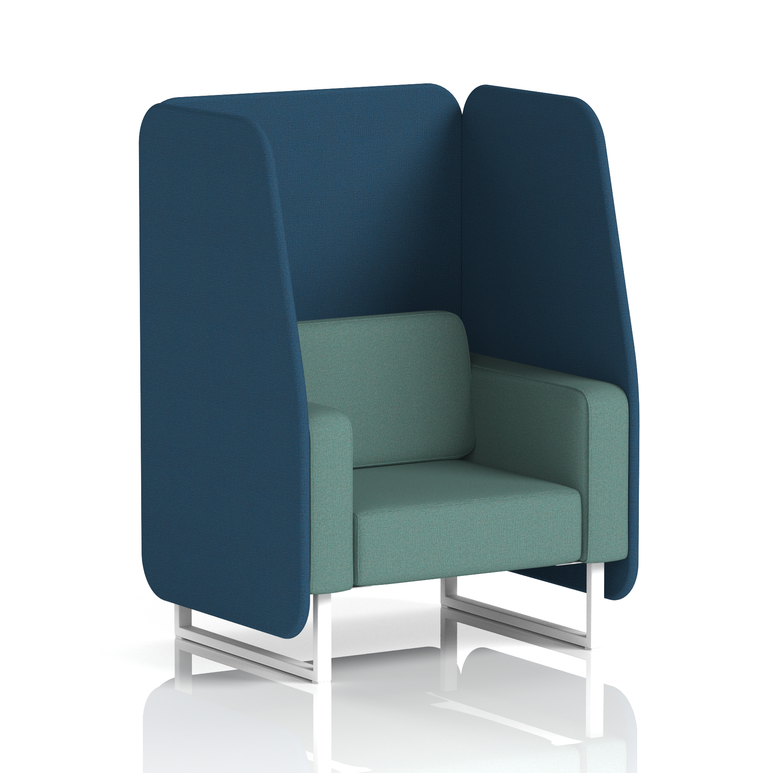 Brixworth Open Booth With White Legs in Two Tone