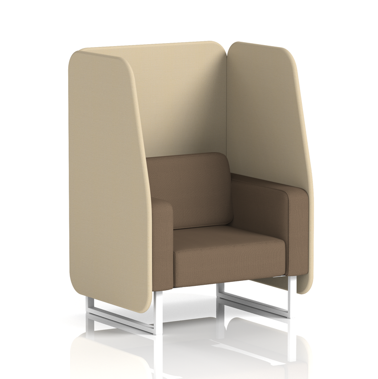 Brixworth Open Booth With White Legs in Two Tone