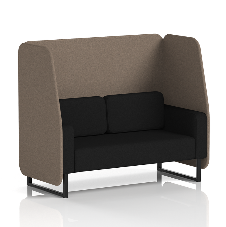 Brixworth Open Booth With Black Legs in Two Tone