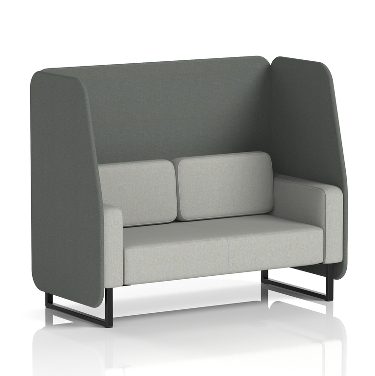 Brixworth Open Booth With Black Legs in Two Tone