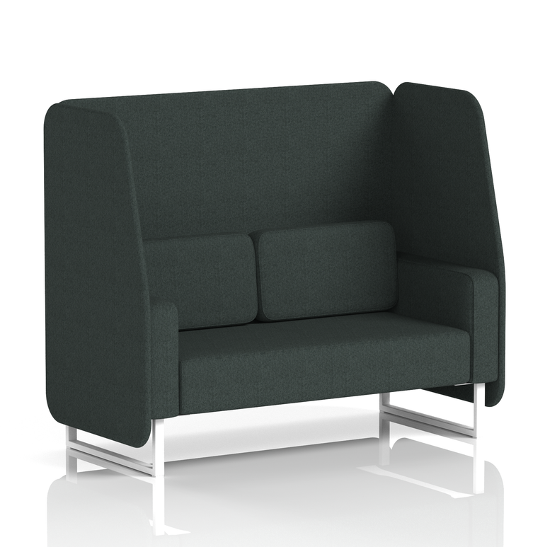 Brixworth Open Booth With White Legs in Single Tone
