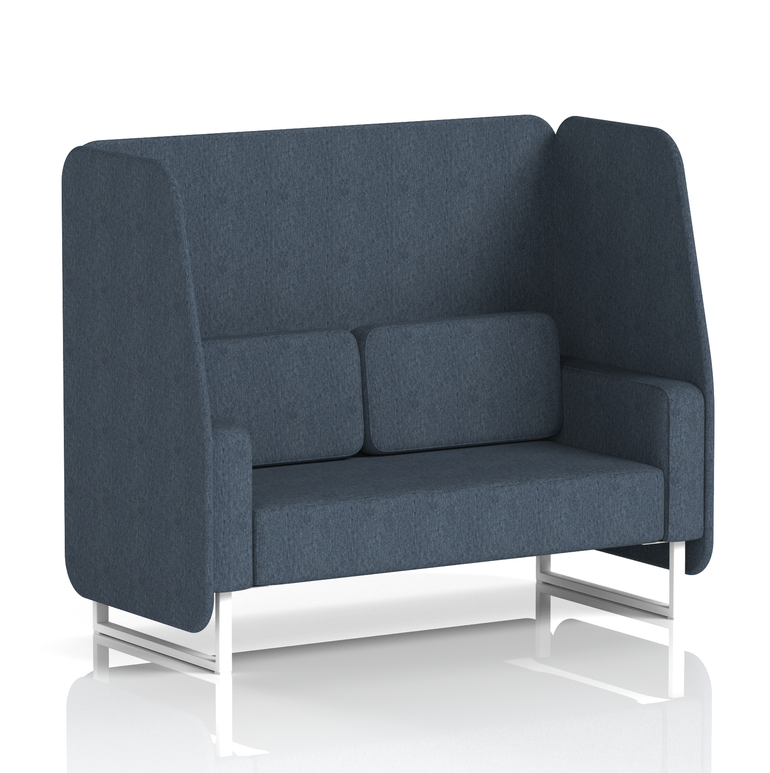 Brixworth Open Booth With White Legs in Single Tone