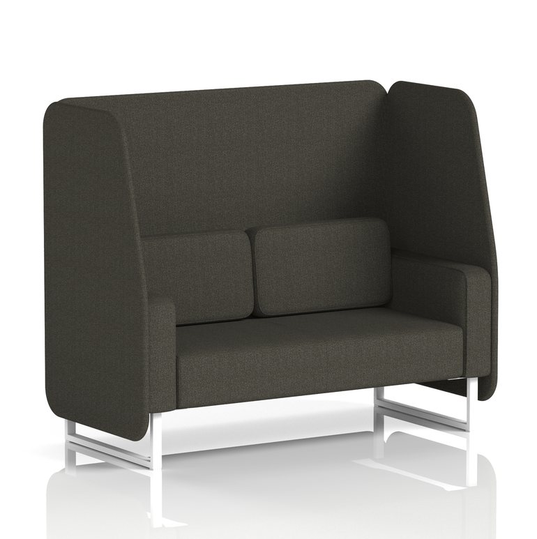 Brixworth Open Booth With White Legs in Single Tone