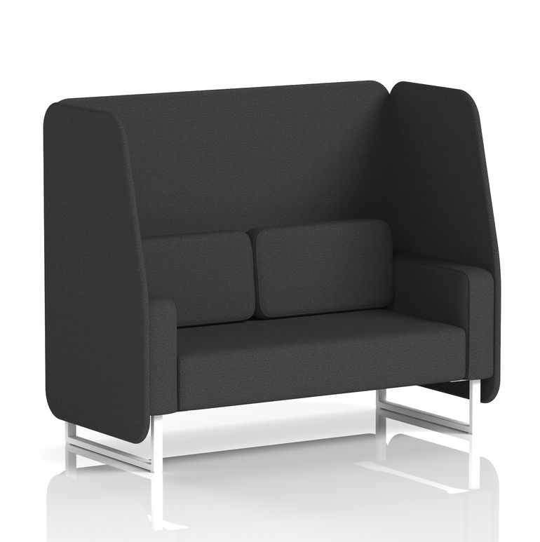 Brixworth Open Booth With White Legs in Single Tone