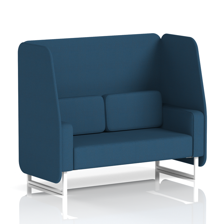 Brixworth Open Booth With White Legs in Single Tone