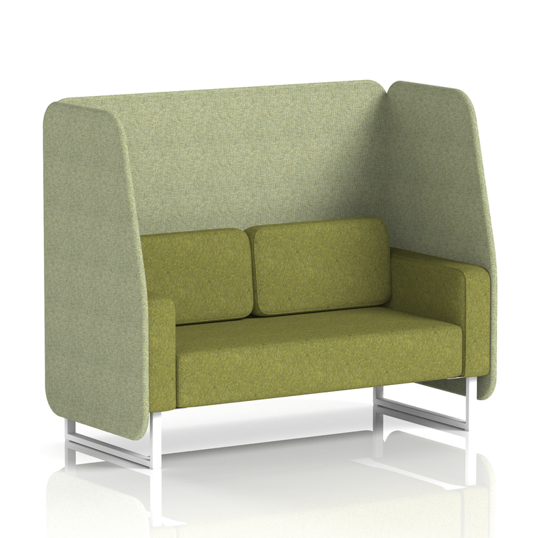 Brixworth Open Booth With White Legs in Two Tone