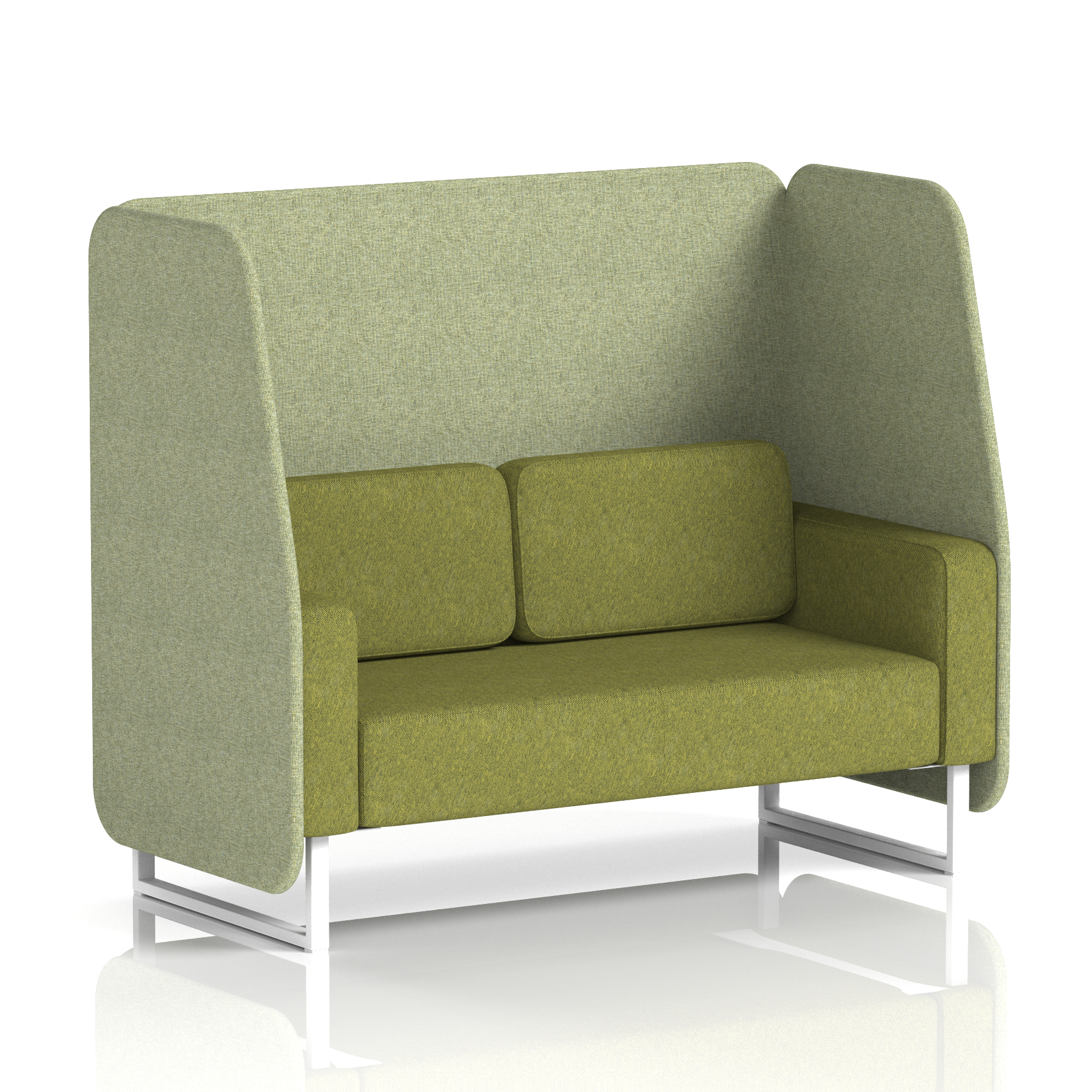 Brixworth Open Booth With White Legs in Two Tone