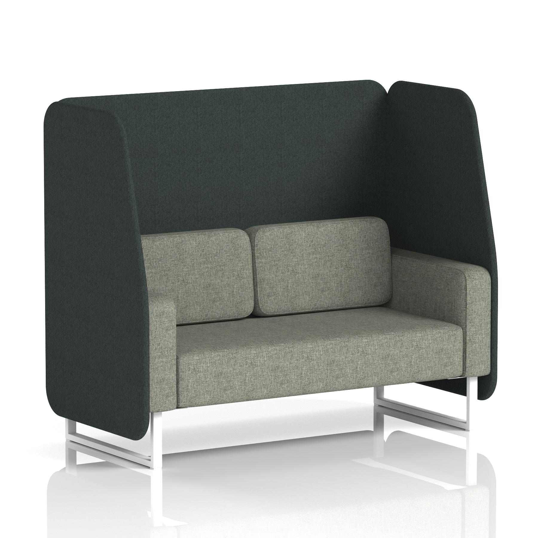 Brixworth Open Booth With White Legs in Two Tone