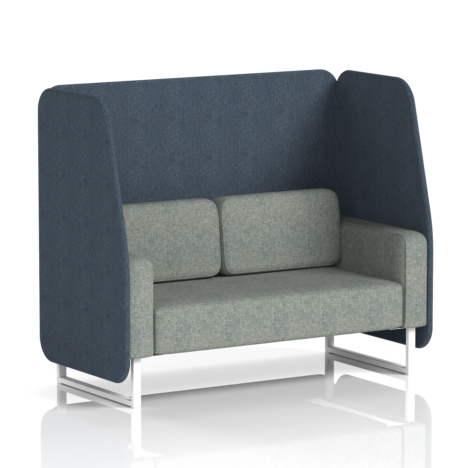 Brixworth Open Booth With White Legs in Two Tone