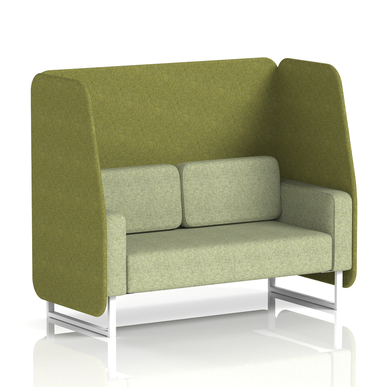 Brixworth Open Booth With White Legs in Two Tone