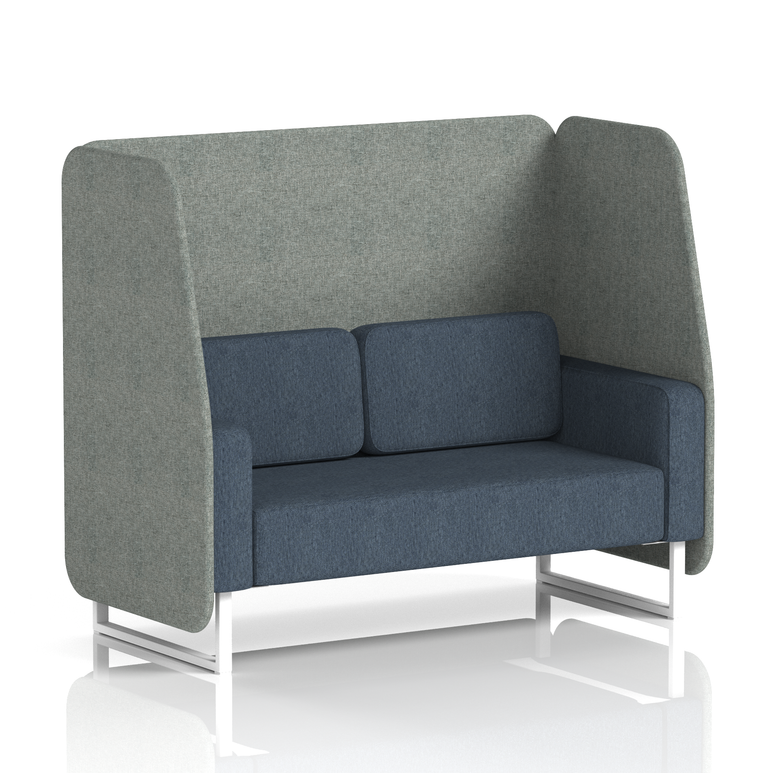 Brixworth Open Booth With White Legs in Two Tone