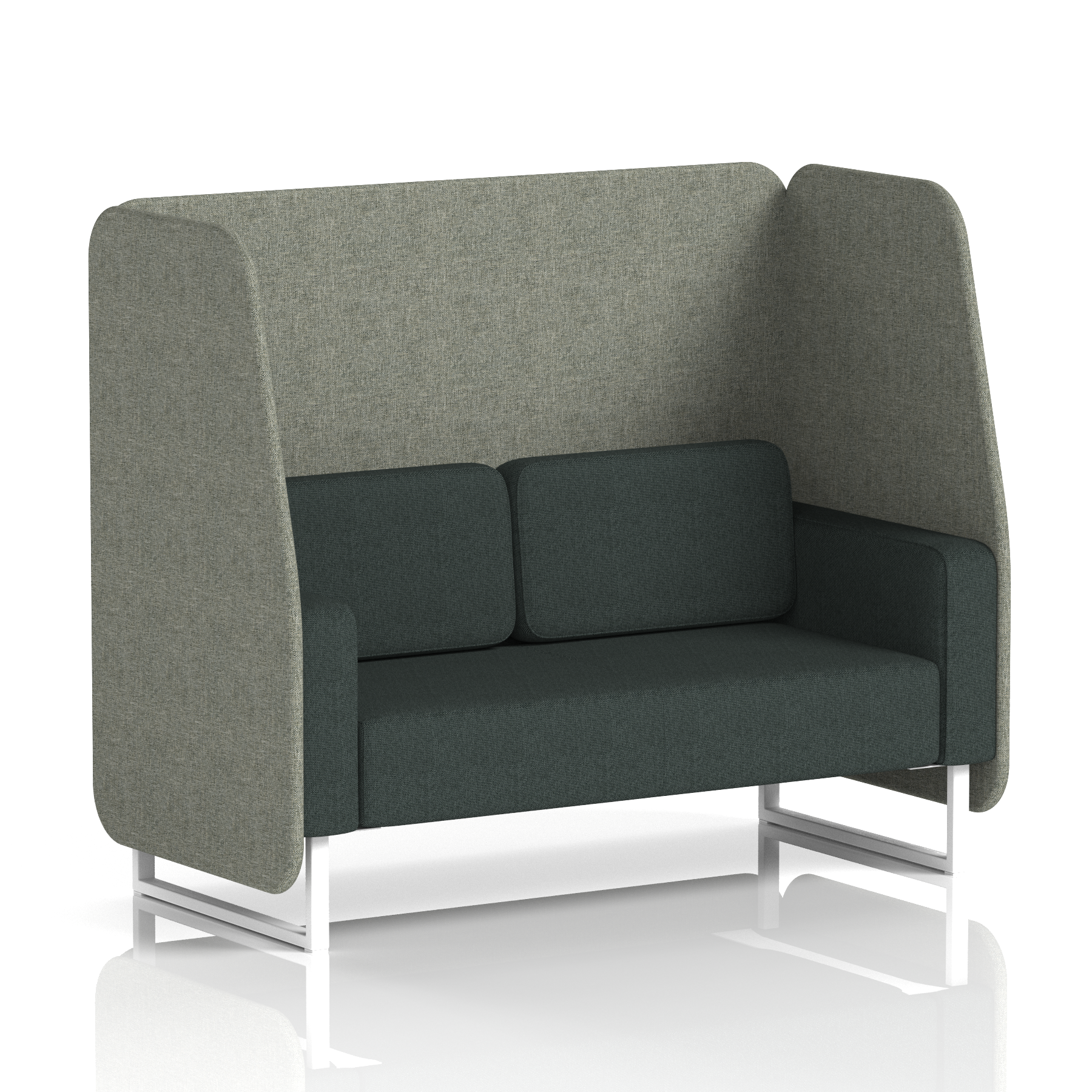 Brixworth Open Booth With White Legs in Two Tone