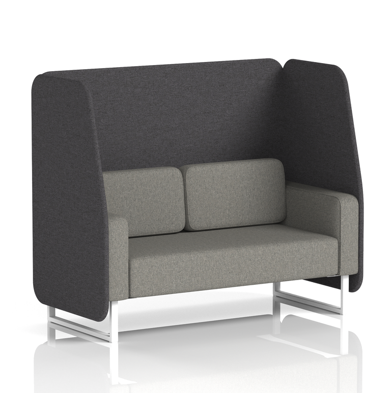 Brixworth Open Booth With White Legs in Two Tone