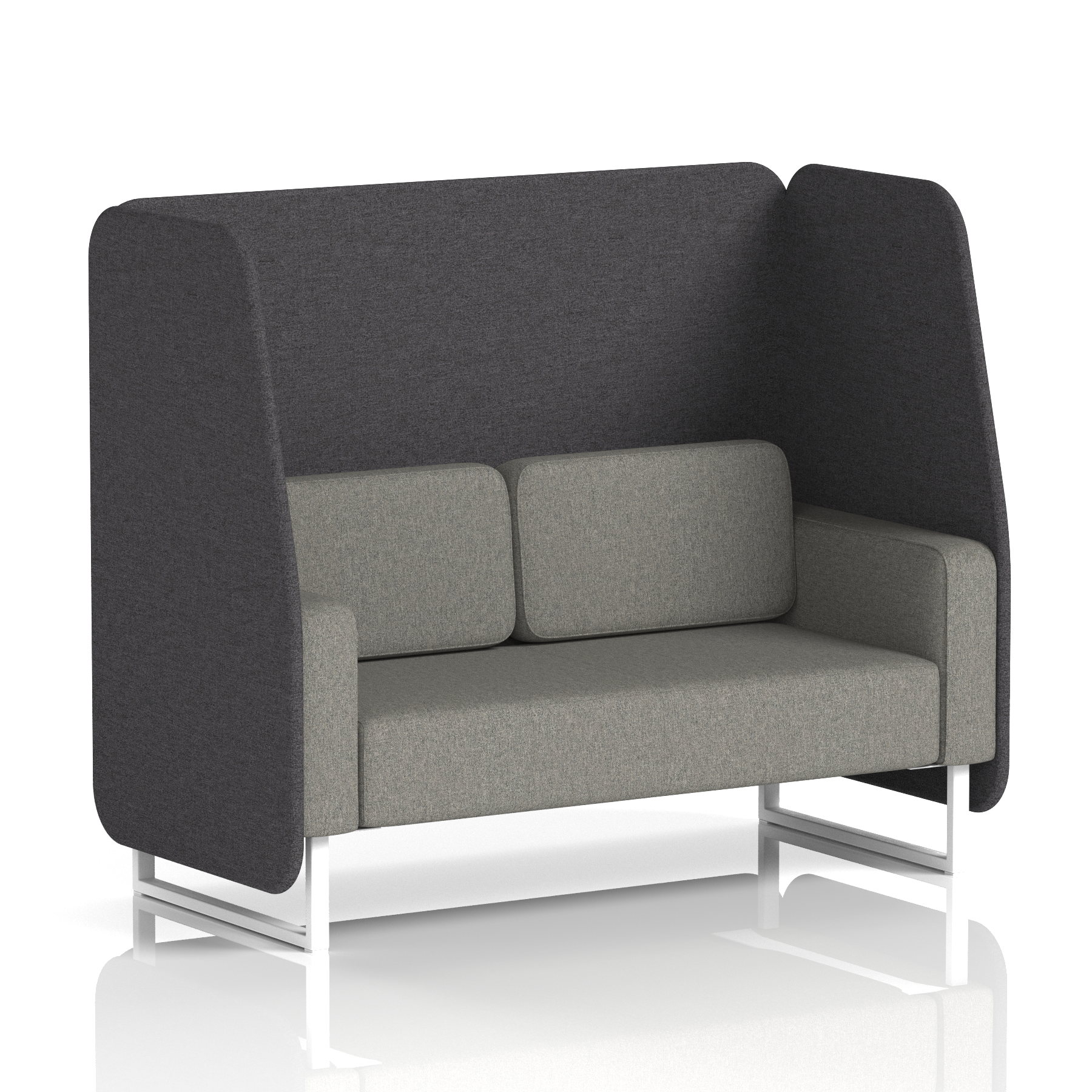 Brixworth Open Booth With White Legs in Two Tone
