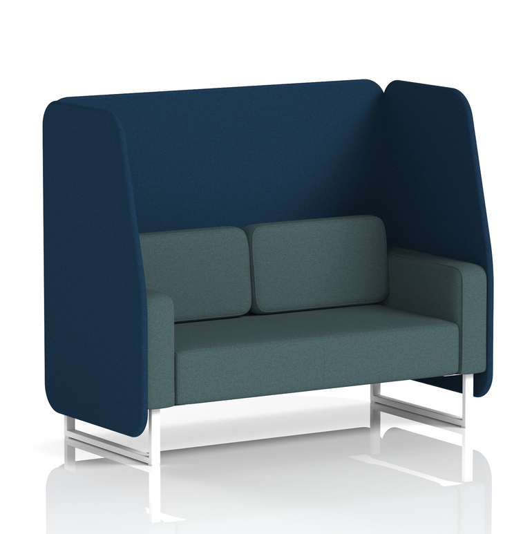 Brixworth Open Booth With White Legs in Two Tone