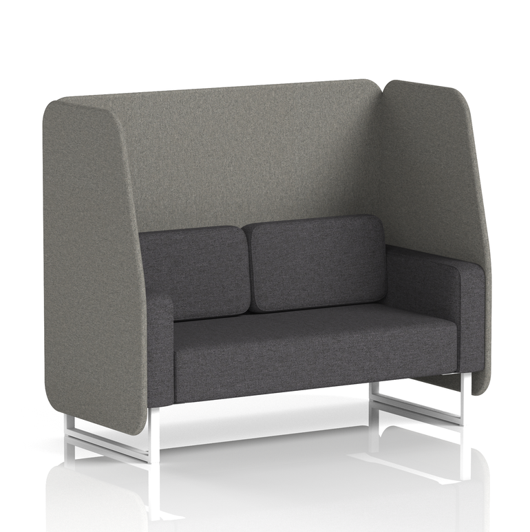 Brixworth Open Booth With White Legs in Two Tone