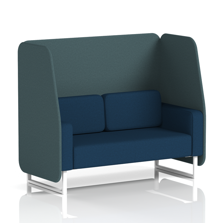 Brixworth Open Booth With White Legs in Two Tone