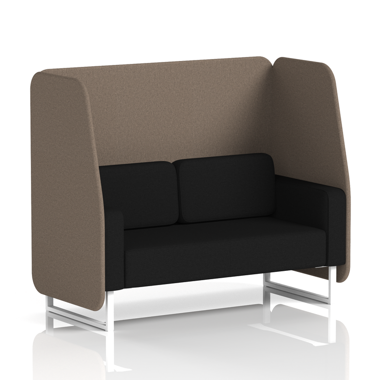 Brixworth Open Booth With White Legs in Two Tone