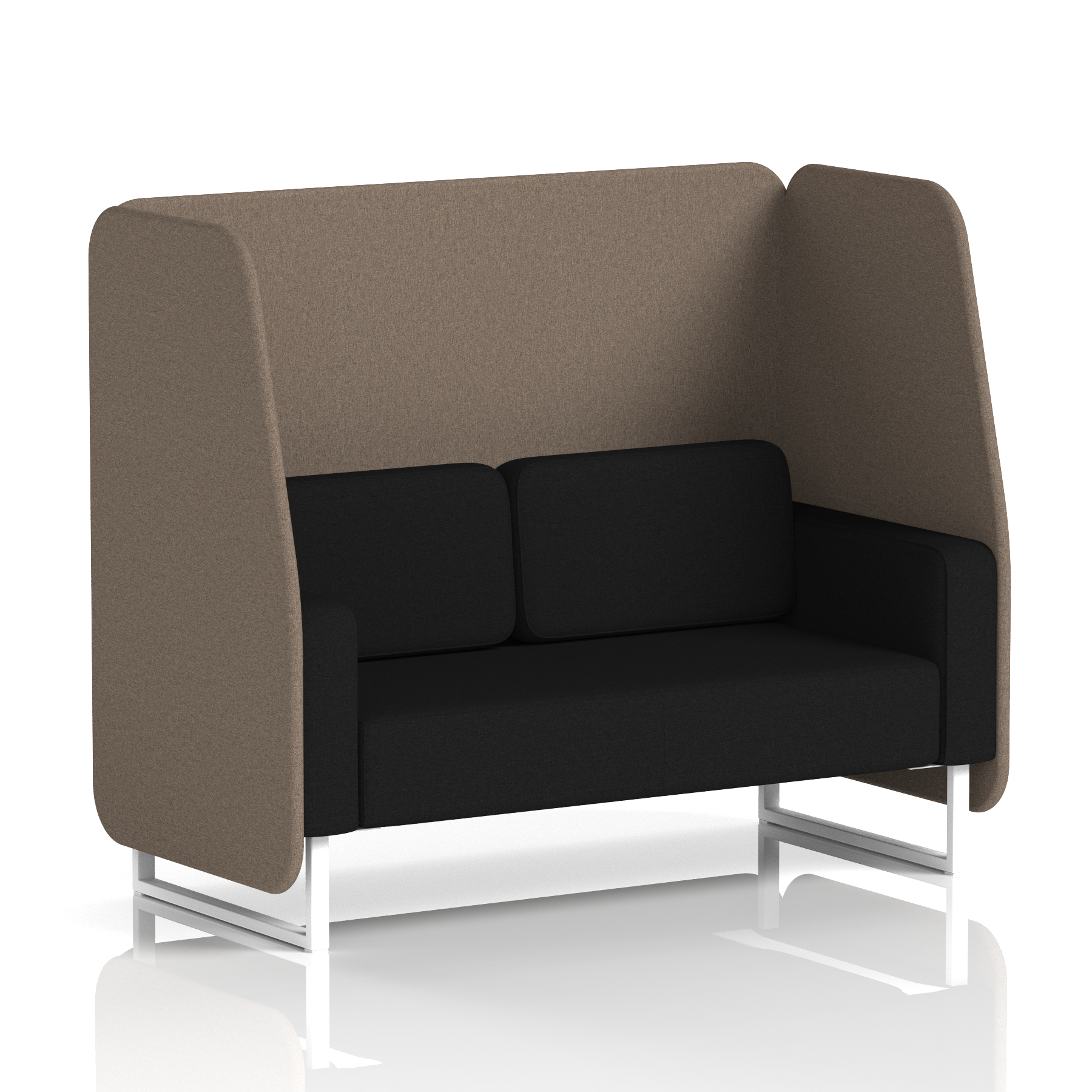 Brixworth Open Booth With White Legs in Two Tone