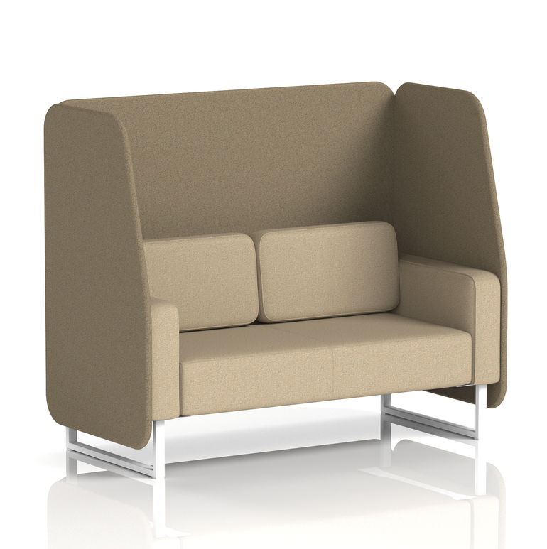 Brixworth Open Booth With White Legs in Two Tone