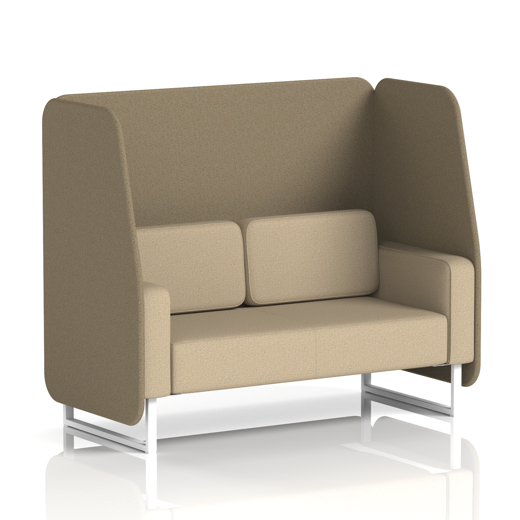 Brixworth Open Booth With White Legs in Two Tone