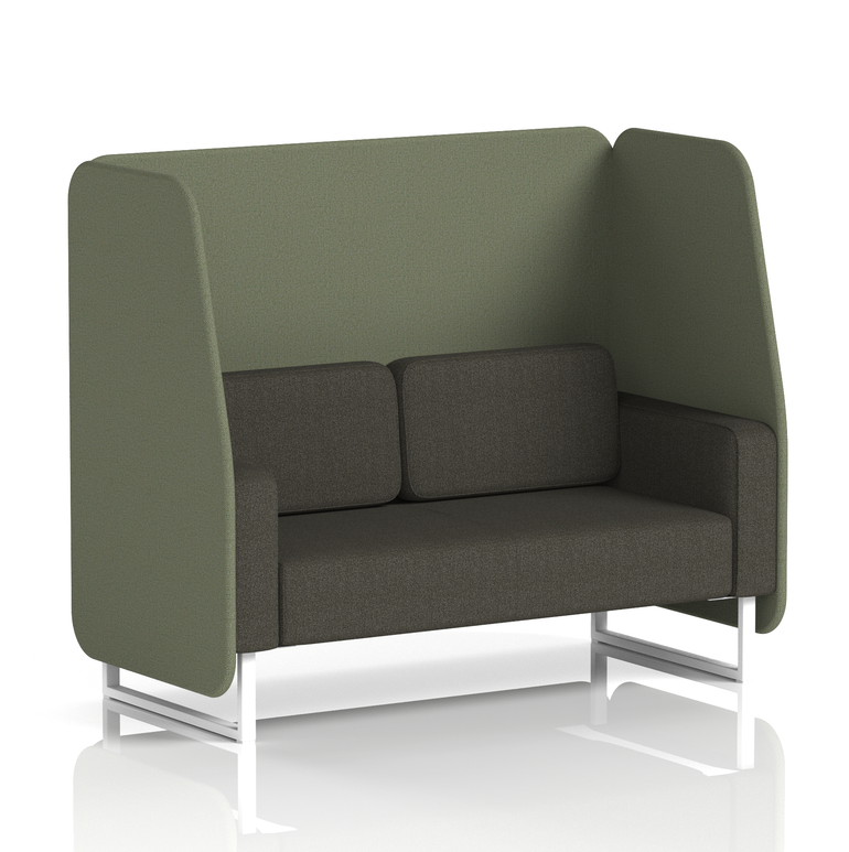 Brixworth Open Booth With White Legs in Two Tone