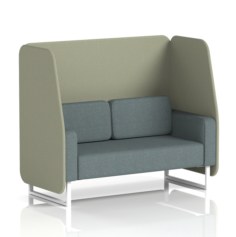 Brixworth Open Booth With White Legs in Two Tone