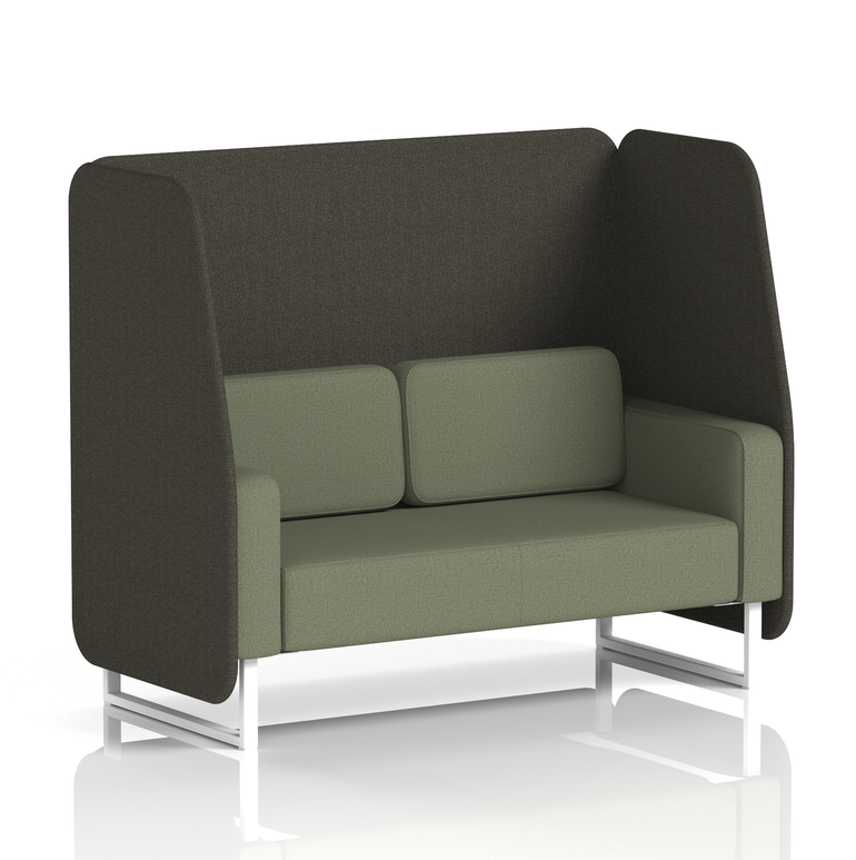 Brixworth Open Booth With White Legs in Two Tone