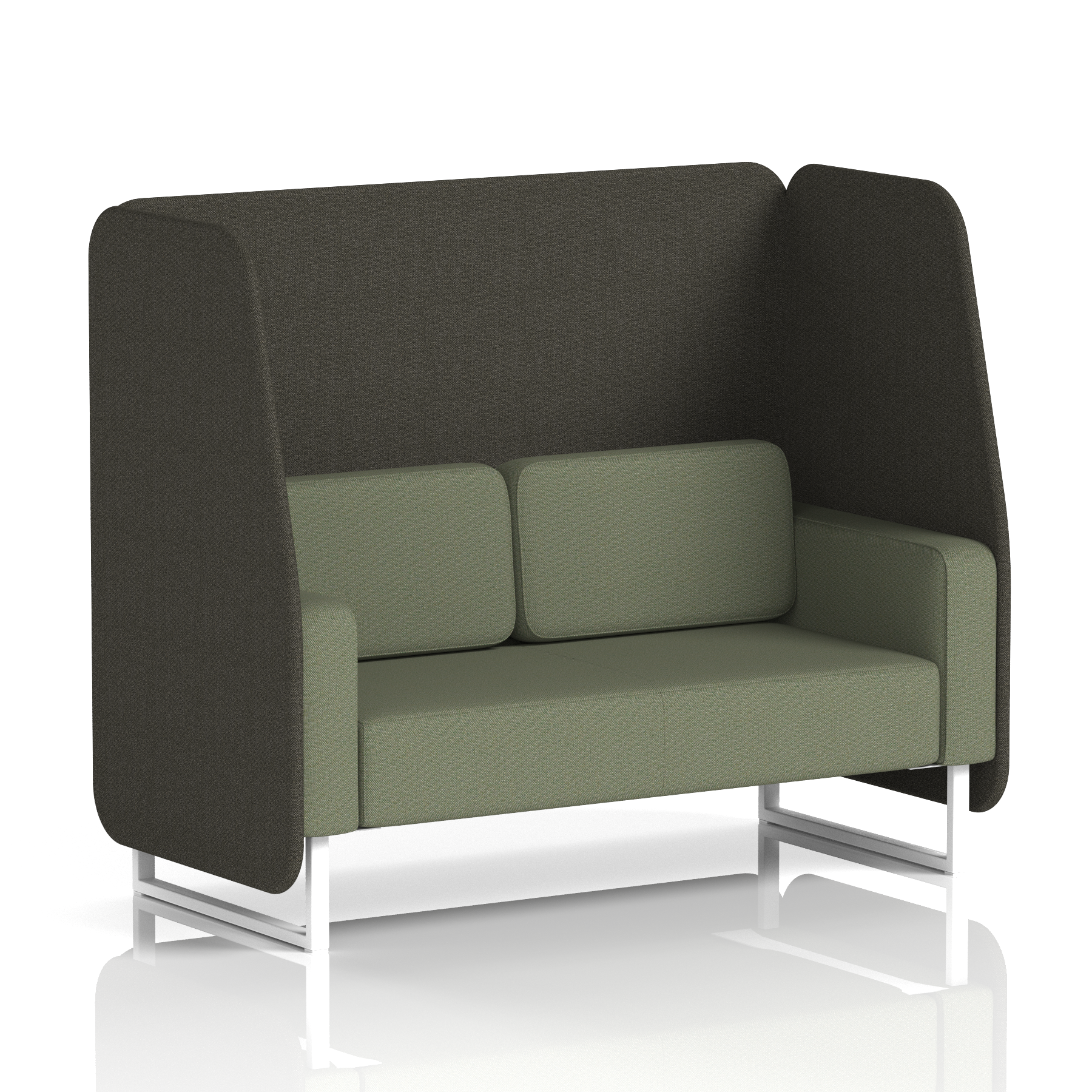 Brixworth Open Booth With White Legs in Two Tone