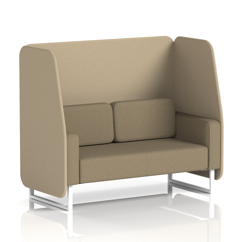 Brixworth Open Booth With White Legs in Two Tone