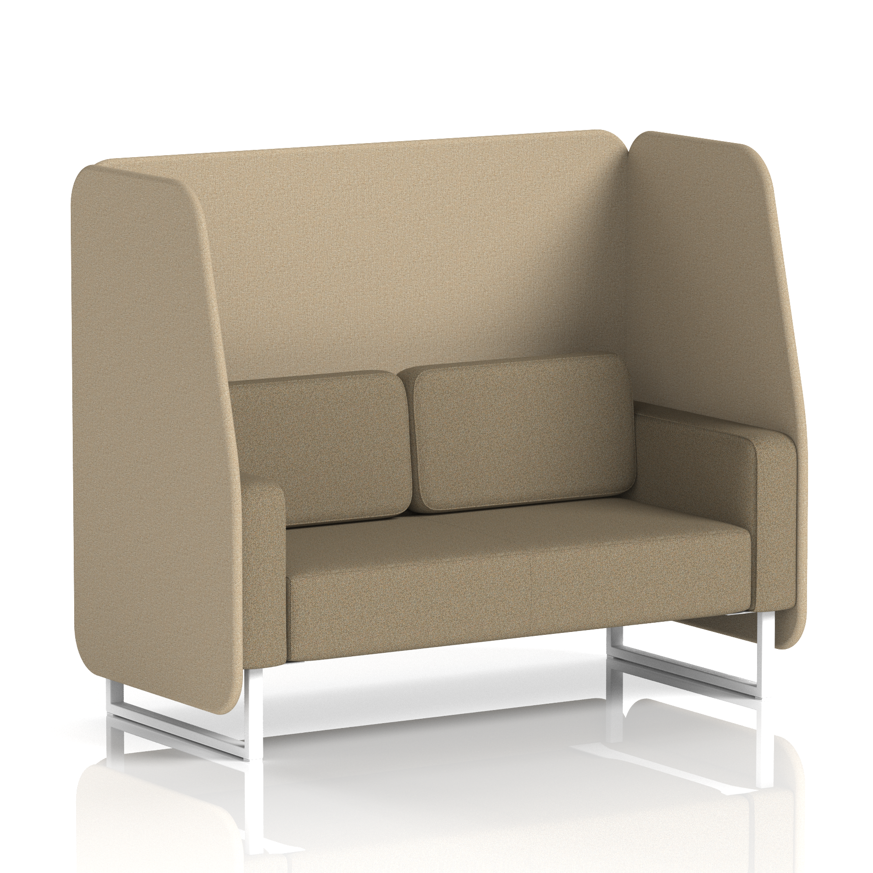 Brixworth Open Booth With White Legs in Two Tone