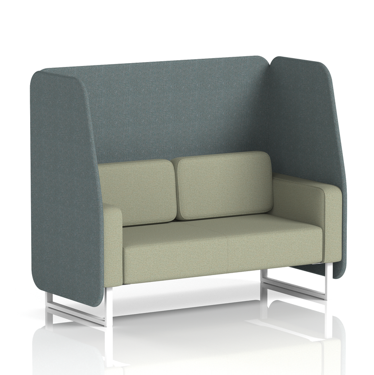 Brixworth Open Booth With White Legs in Two Tone