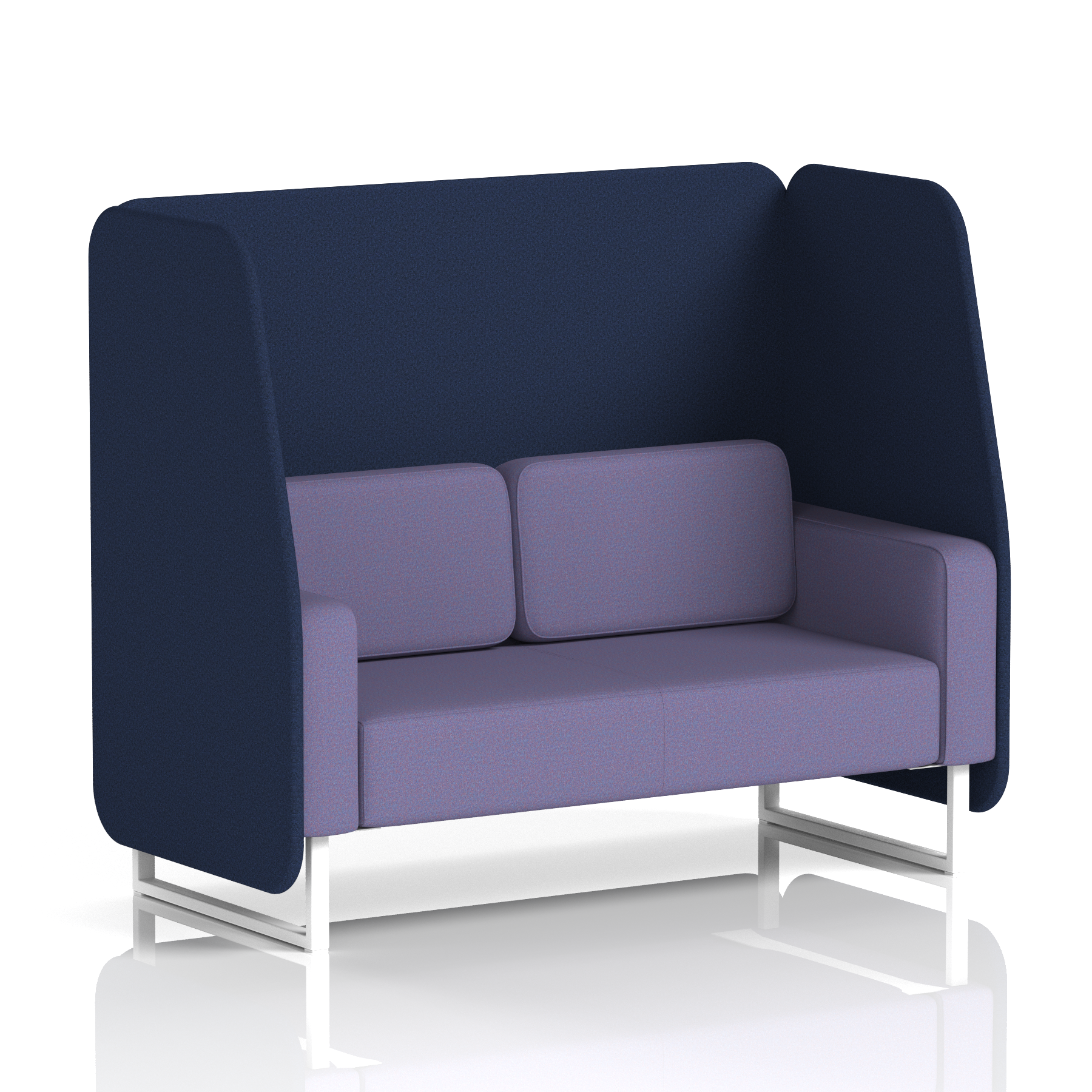 Brixworth Open Booth With White Legs in Two Tone