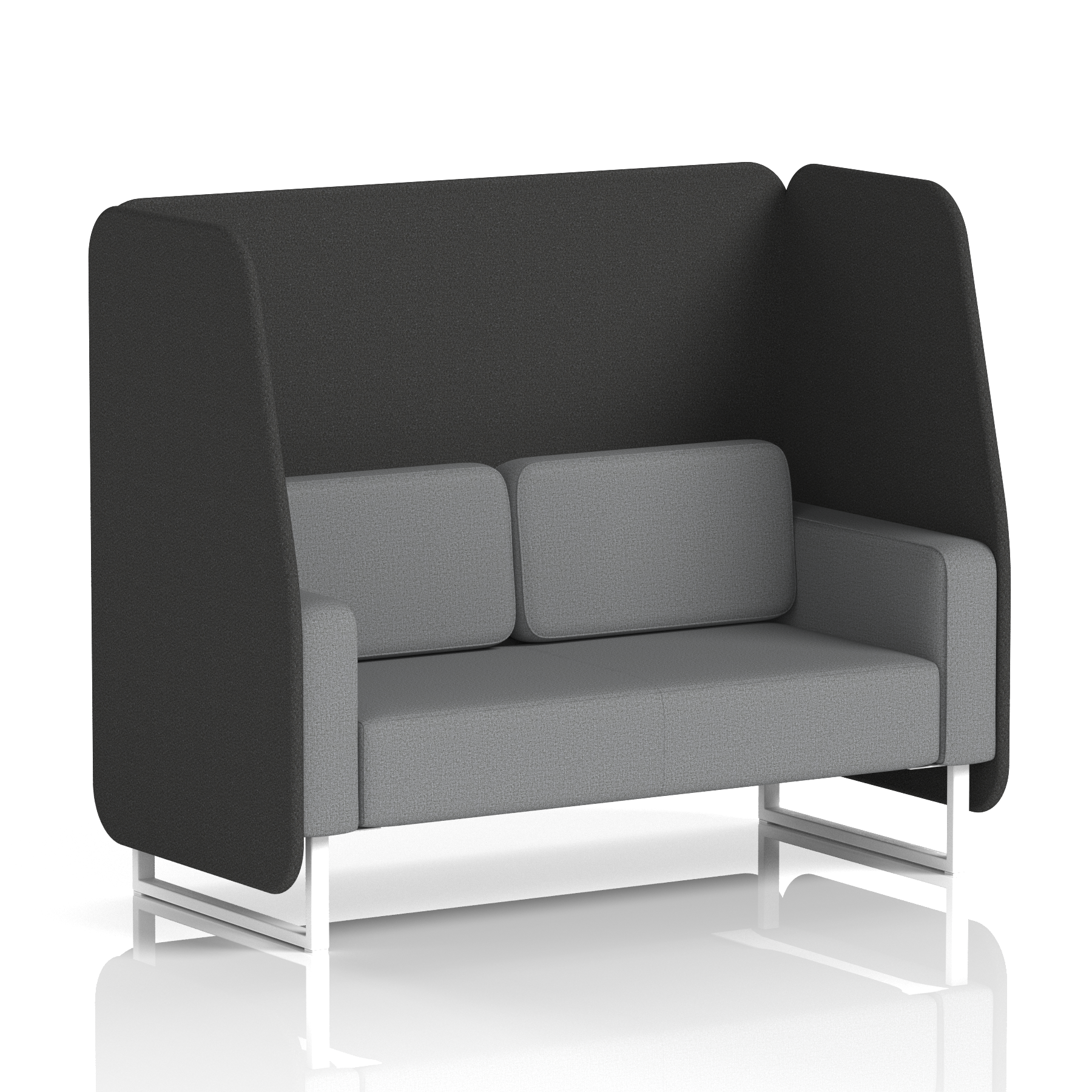 Brixworth Open Booth With White Legs in Two Tone