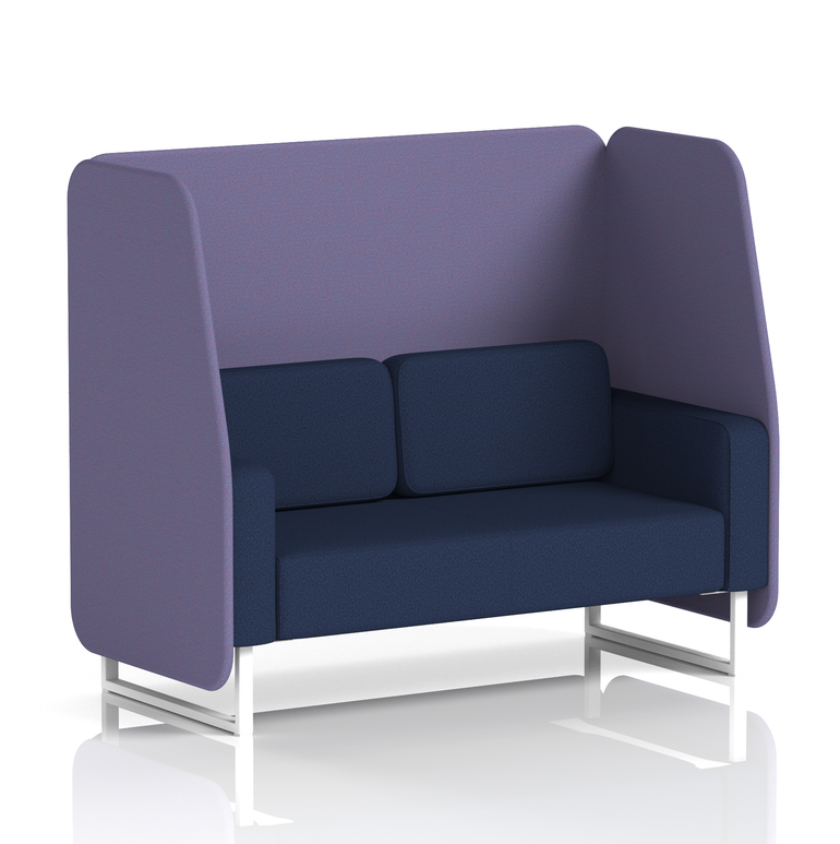 Brixworth Open Booth With White Legs in Two Tone