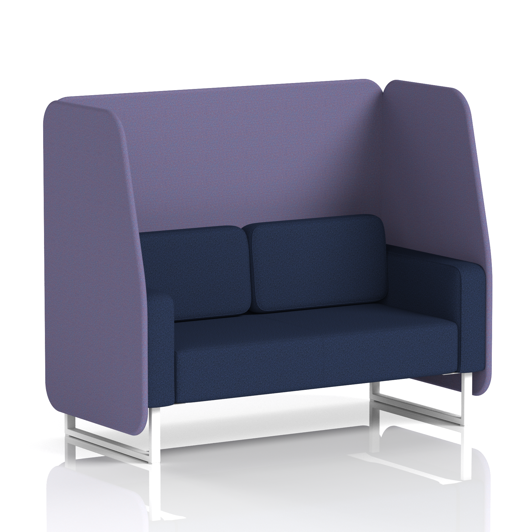 Brixworth Open Booth With White Legs in Two Tone