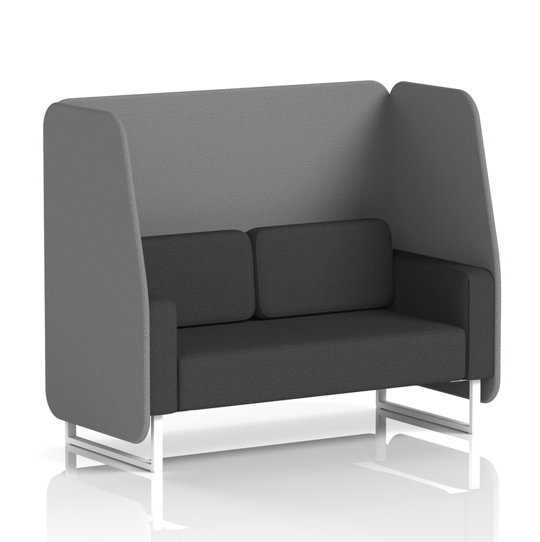 Brixworth Open Booth With White Legs in Two Tone