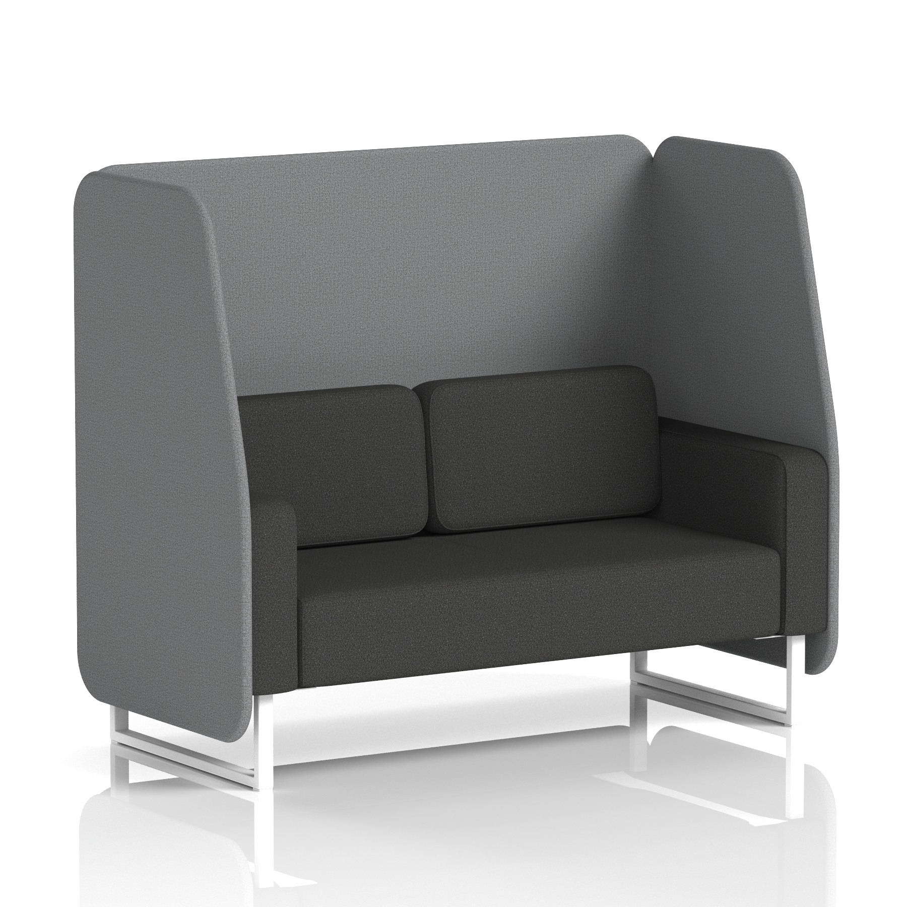 Brixworth Open Booth With White Legs in Two Tone