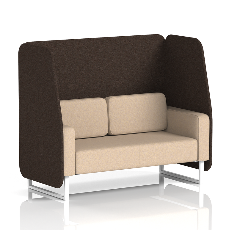 Brixworth Open Booth With White Legs in Two Tone
