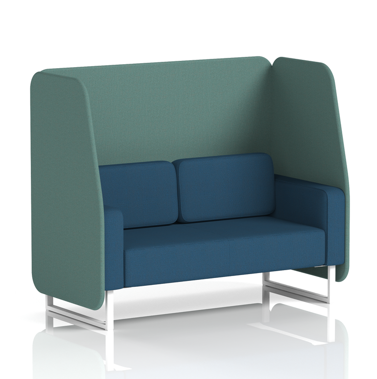Brixworth Open Booth With White Legs in Two Tone