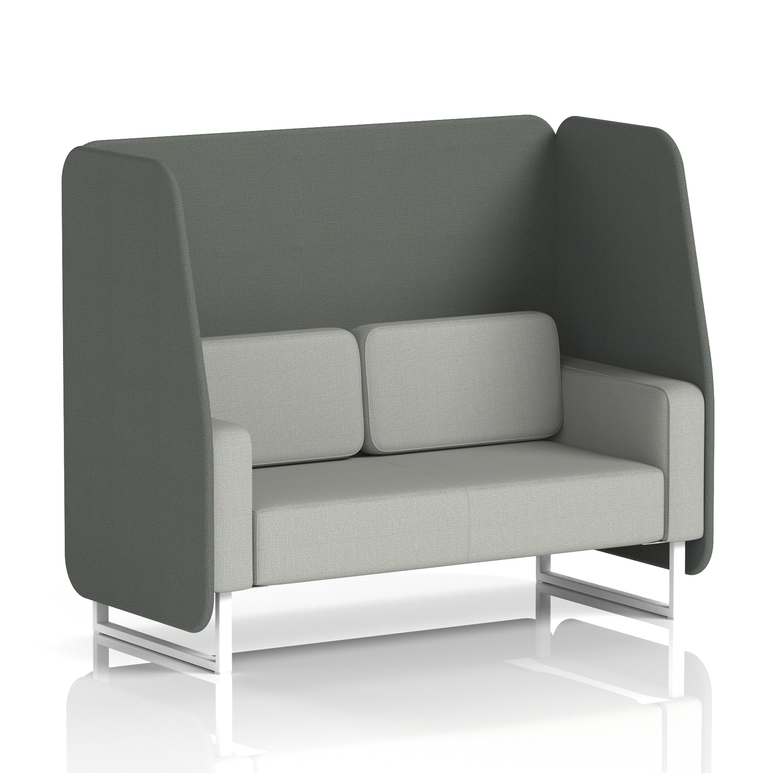 Brixworth Open Booth With White Legs in Two Tone