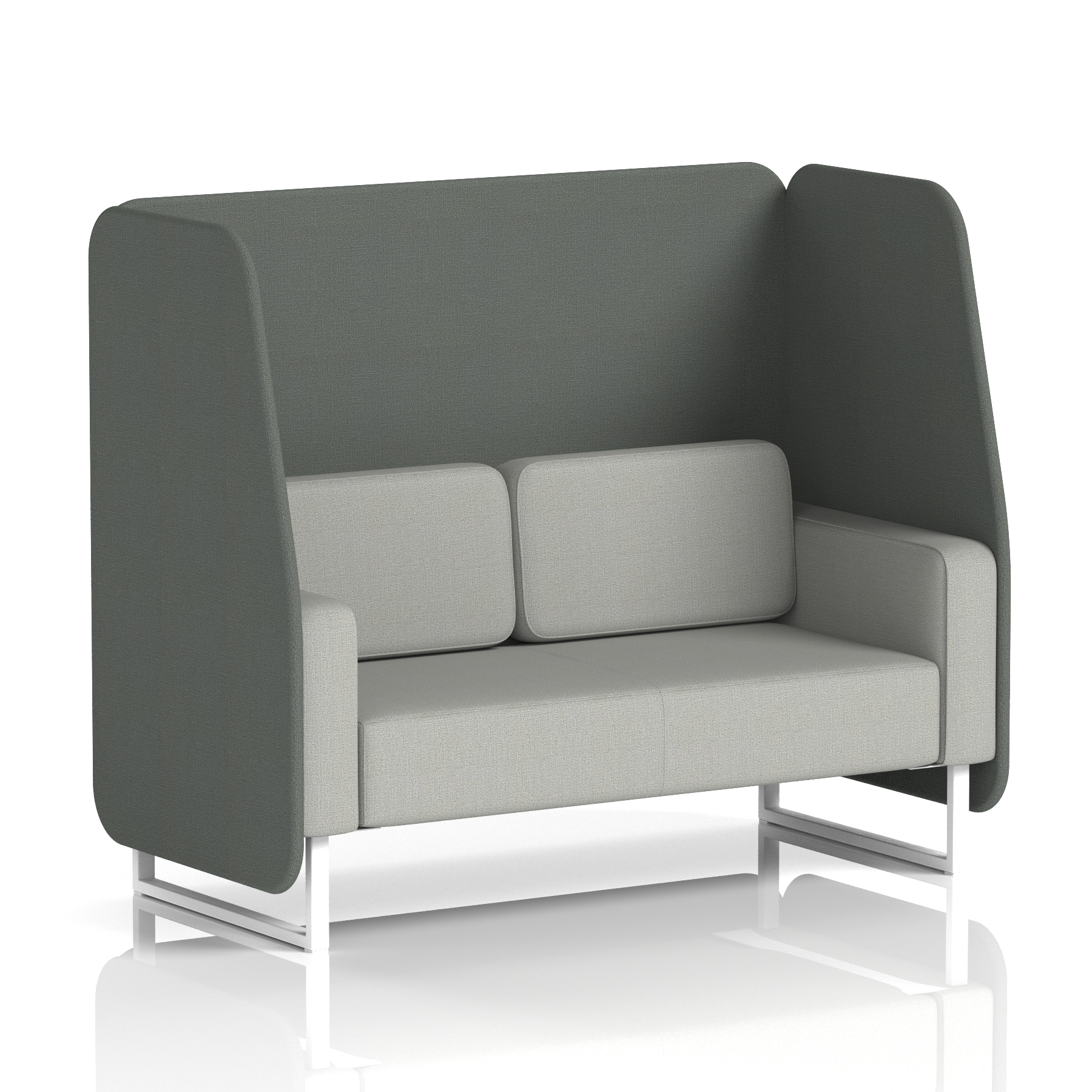 Brixworth Open Booth With White Legs in Two Tone