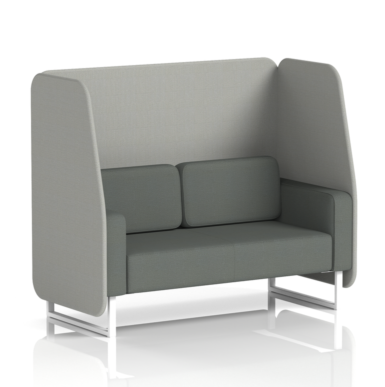 Brixworth Open Booth With White Legs in Two Tone
