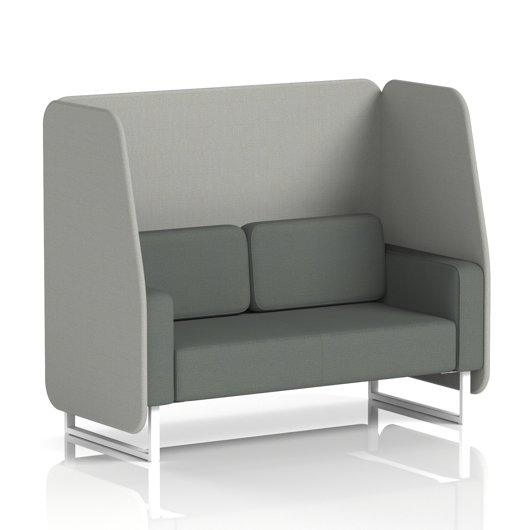 Brixworth Open Booth With White Legs in Two Tone