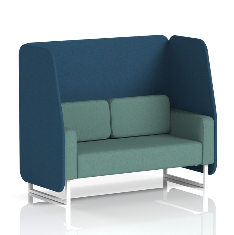 Brixworth Open Booth With White Legs in Two Tone