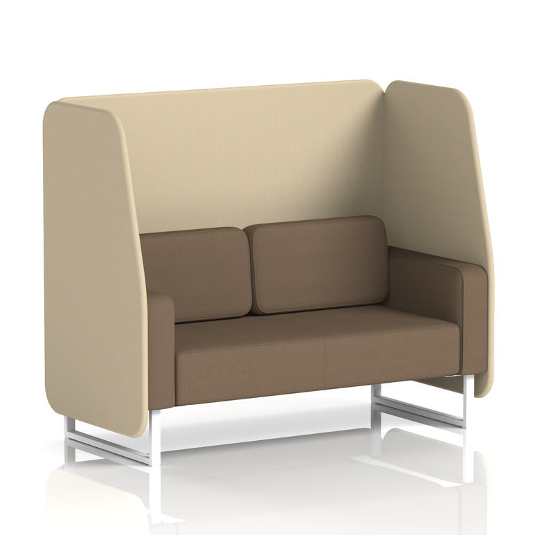 Brixworth Open Booth With White Legs in Two Tone