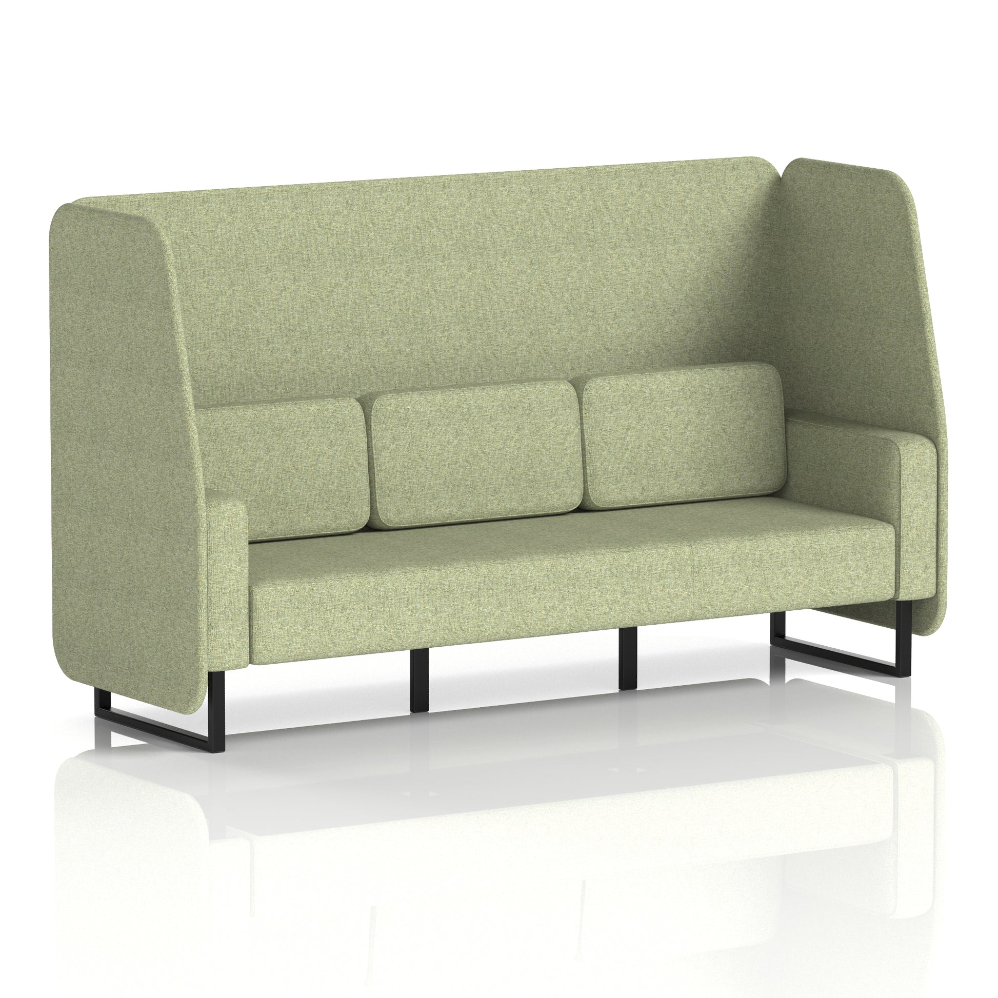 Brixworth Open Booth With Black Legs in Single Tone